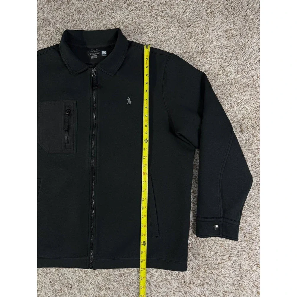 Polo Ralph Lauren Double-Knit Black Shirt Jacket Men's Size XL